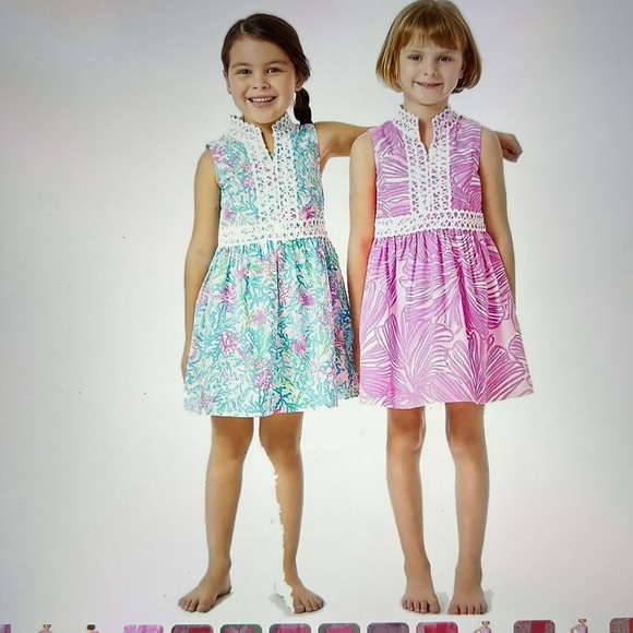 Lilly Pulitzer Mini Franci Prosecco Pink Fronds Size 10 - Picture 3 of 7